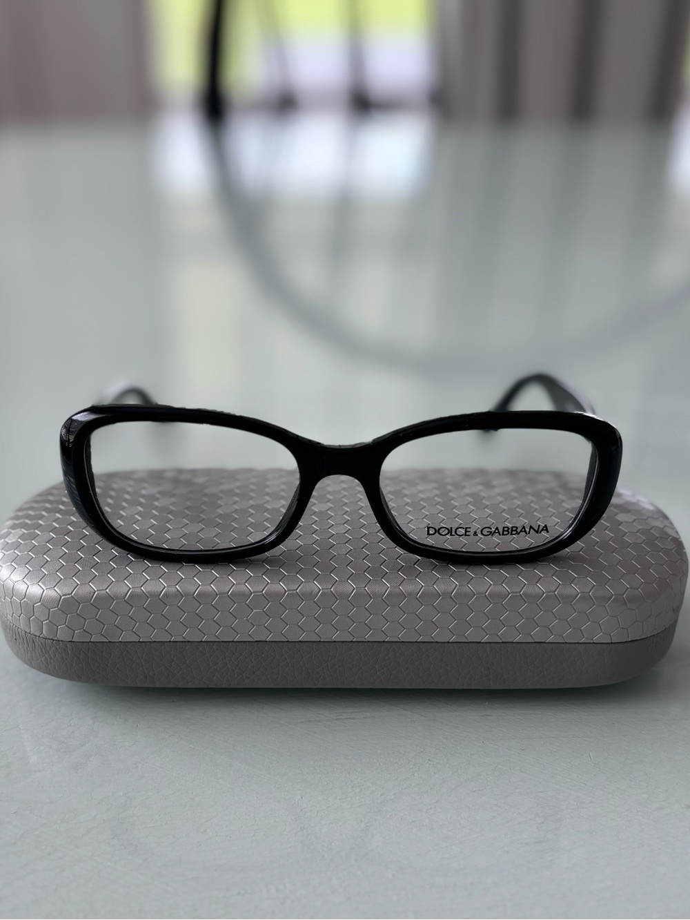 Dolce & Gabbana Black Rectangular Women's Eyeglass Frames